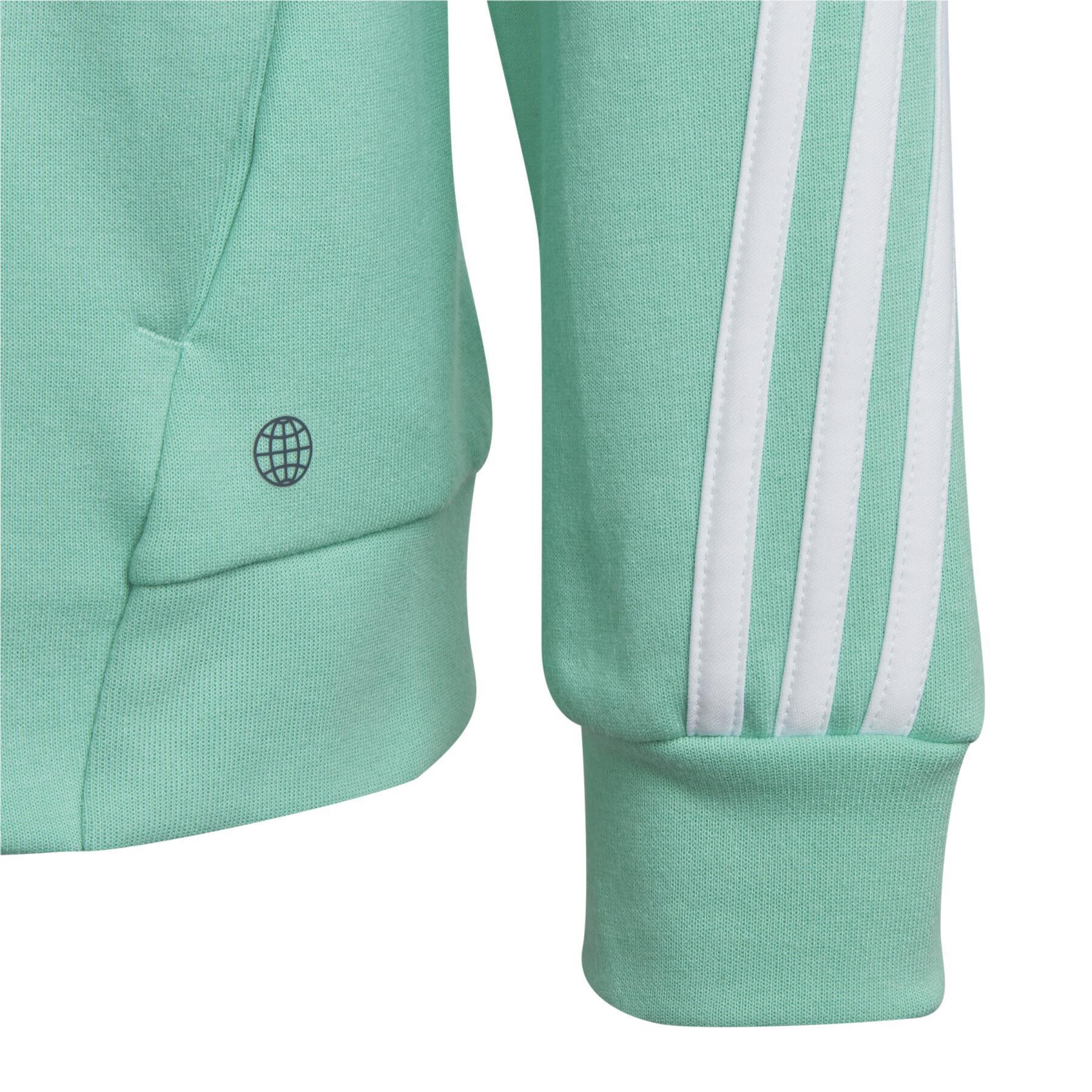 Kinder Kapuzen-Trainingsjacke mit Reißverschluss adidas 3-Stripes Future Icons