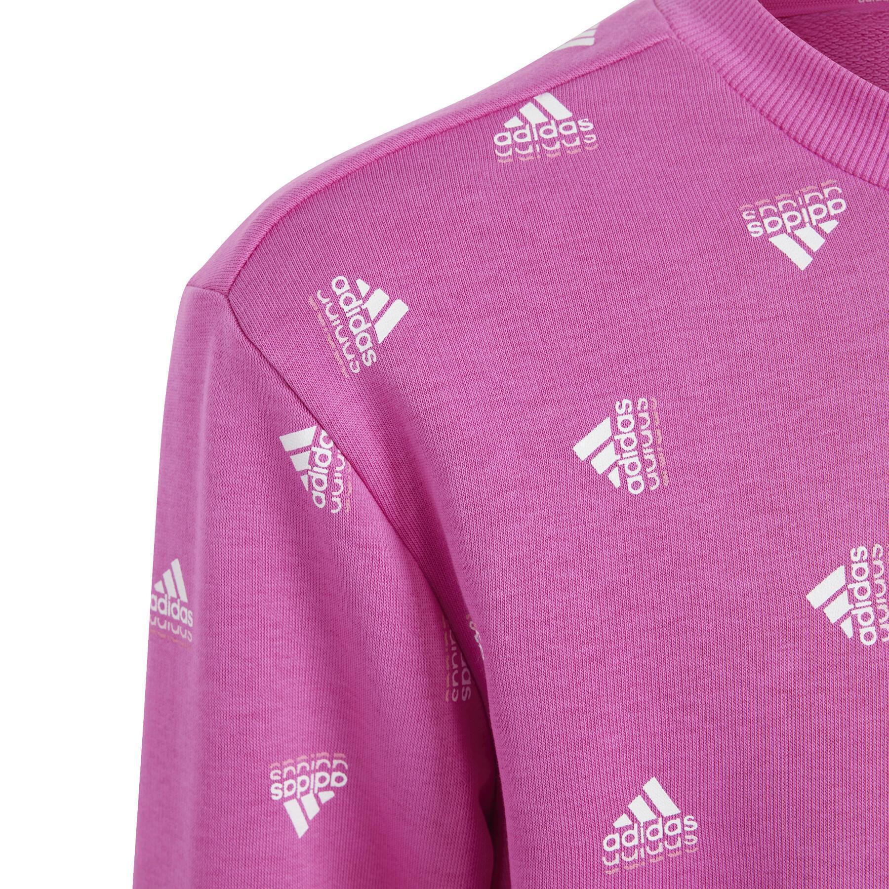 Sweatshirt aus Baumwolle mit Aufdruck, Mädchen adidas Brand Love