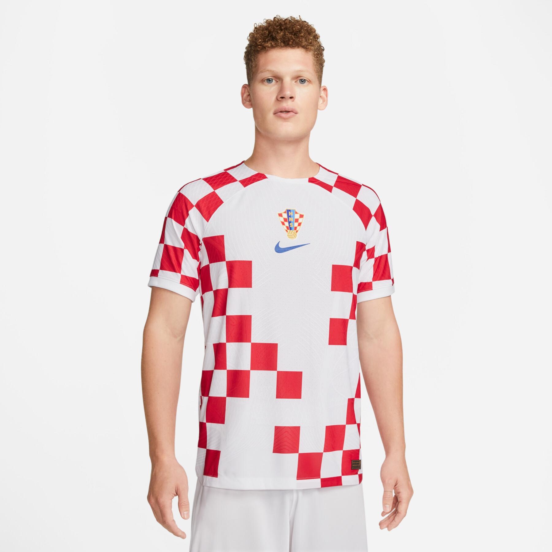 Authentisches Heimtrikot der Fußball-Weltmeisterschaft 2022 Croatie