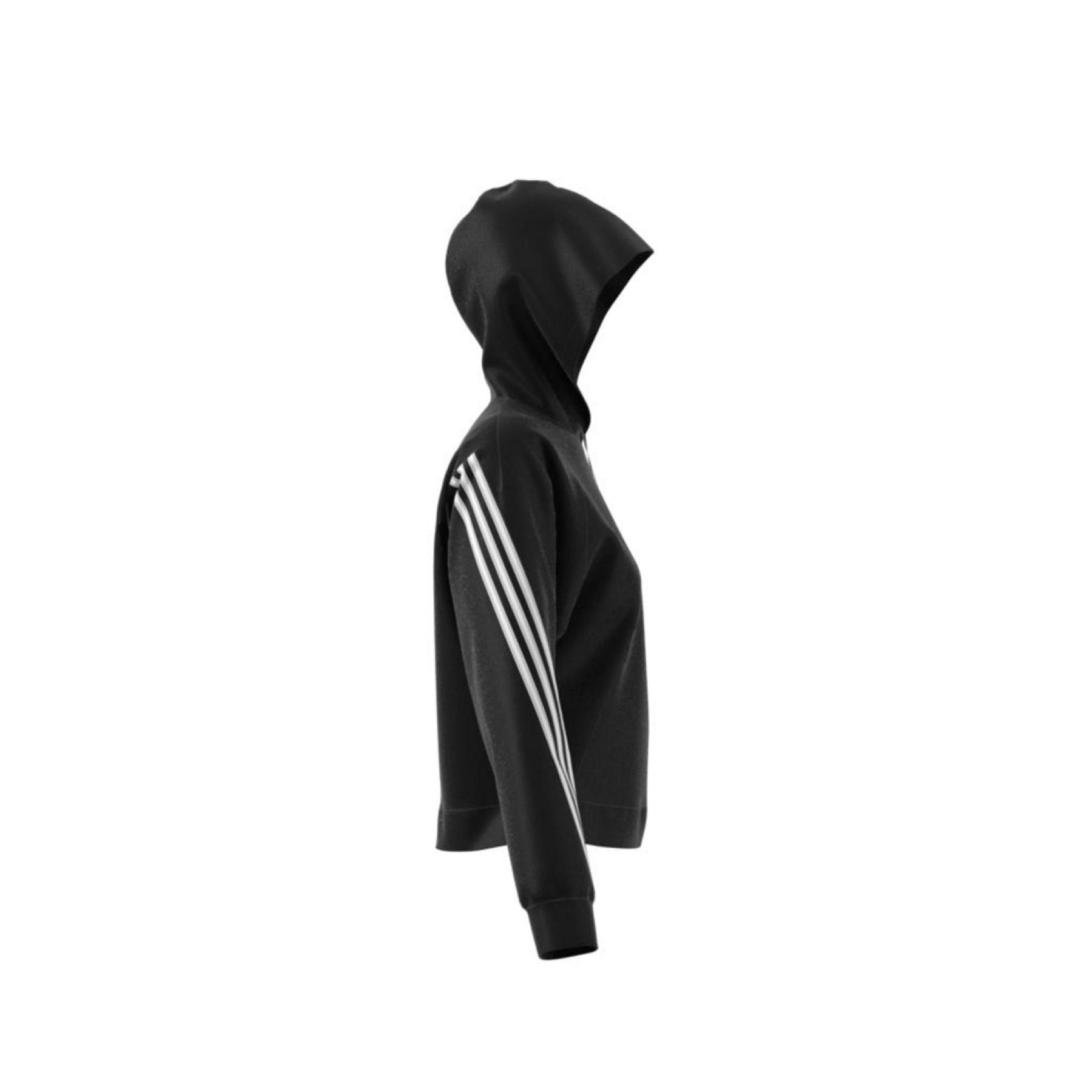 Damen-Kapuzenpulli mit Reißverschluss adidas Sportswear Wrapped 3-Bandes