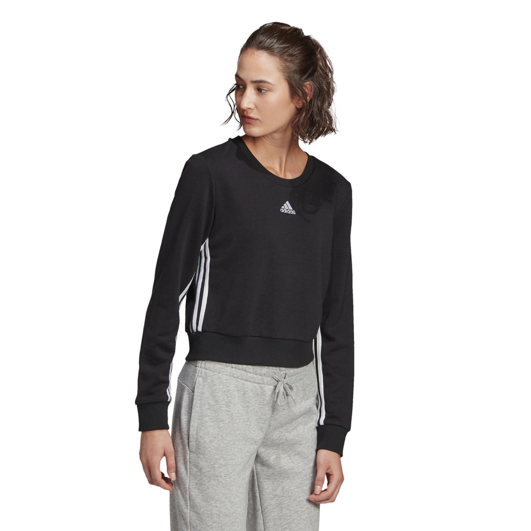Kurzes Damen-Sweatshirt adidas Essentials Cut 3-Bandes Crop