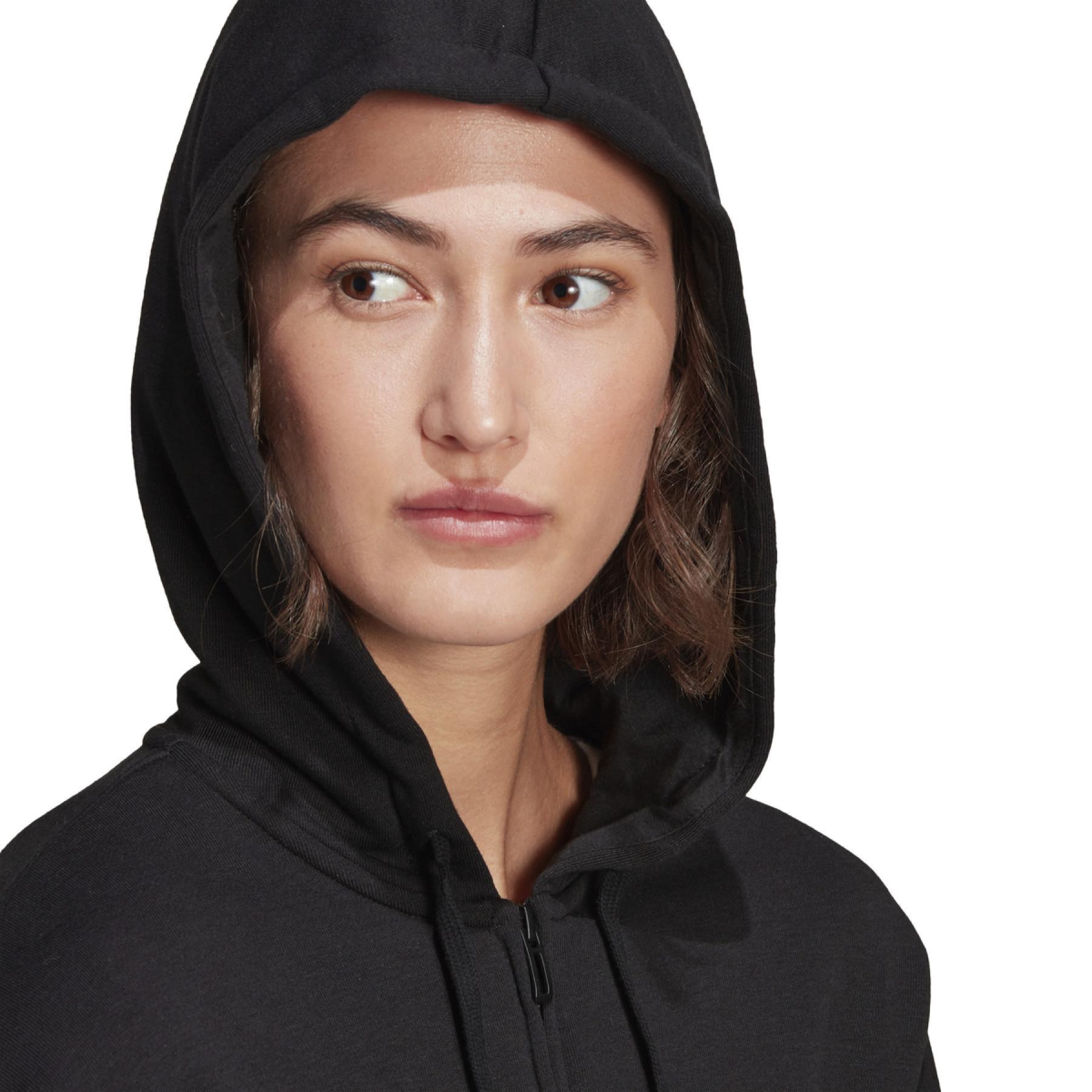 Damen-Kapuzenjacke mit Reißverschluss adidas Essentials Cut 3-Bandes