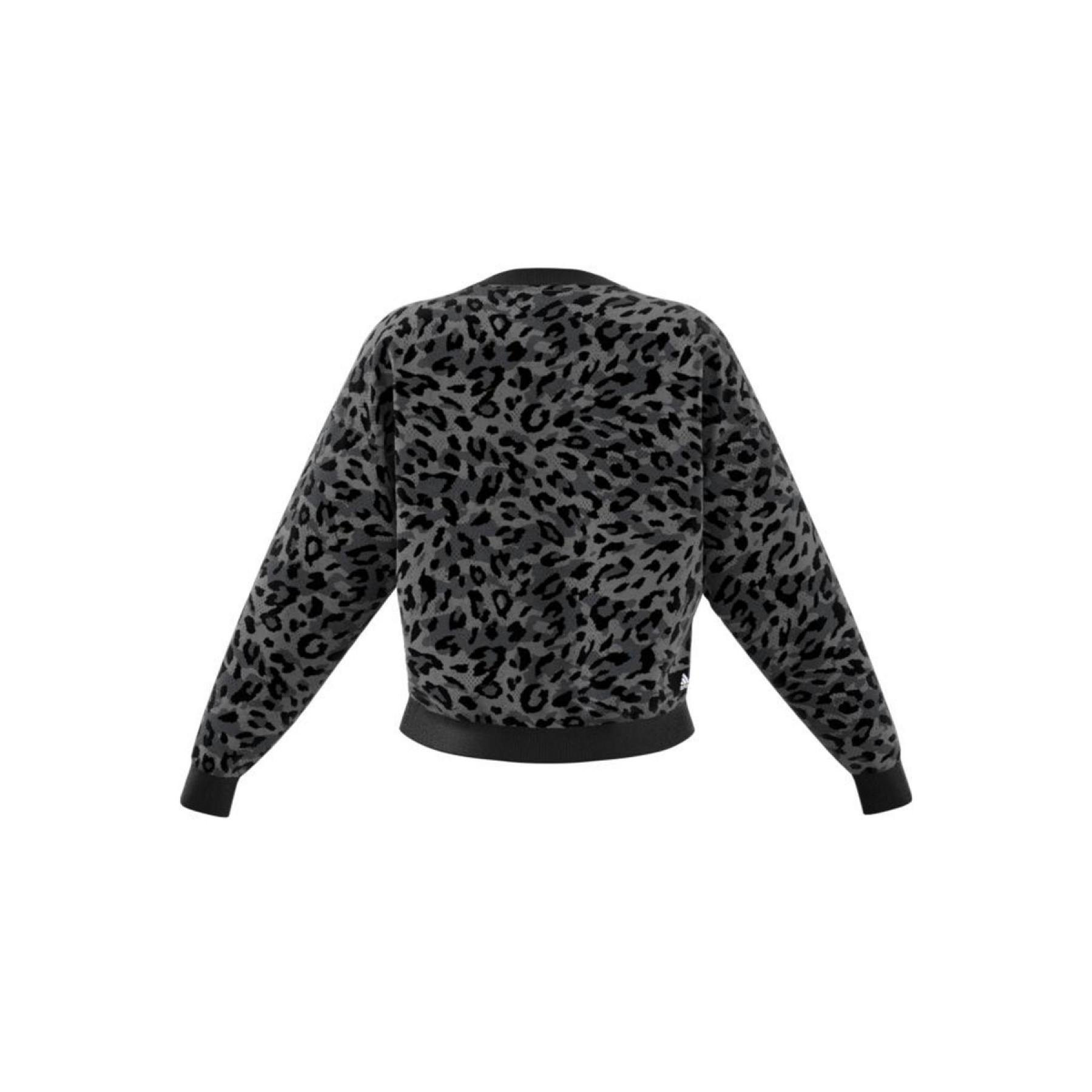Damen-Sweatshirt adidas Sportswear Leopard-Print