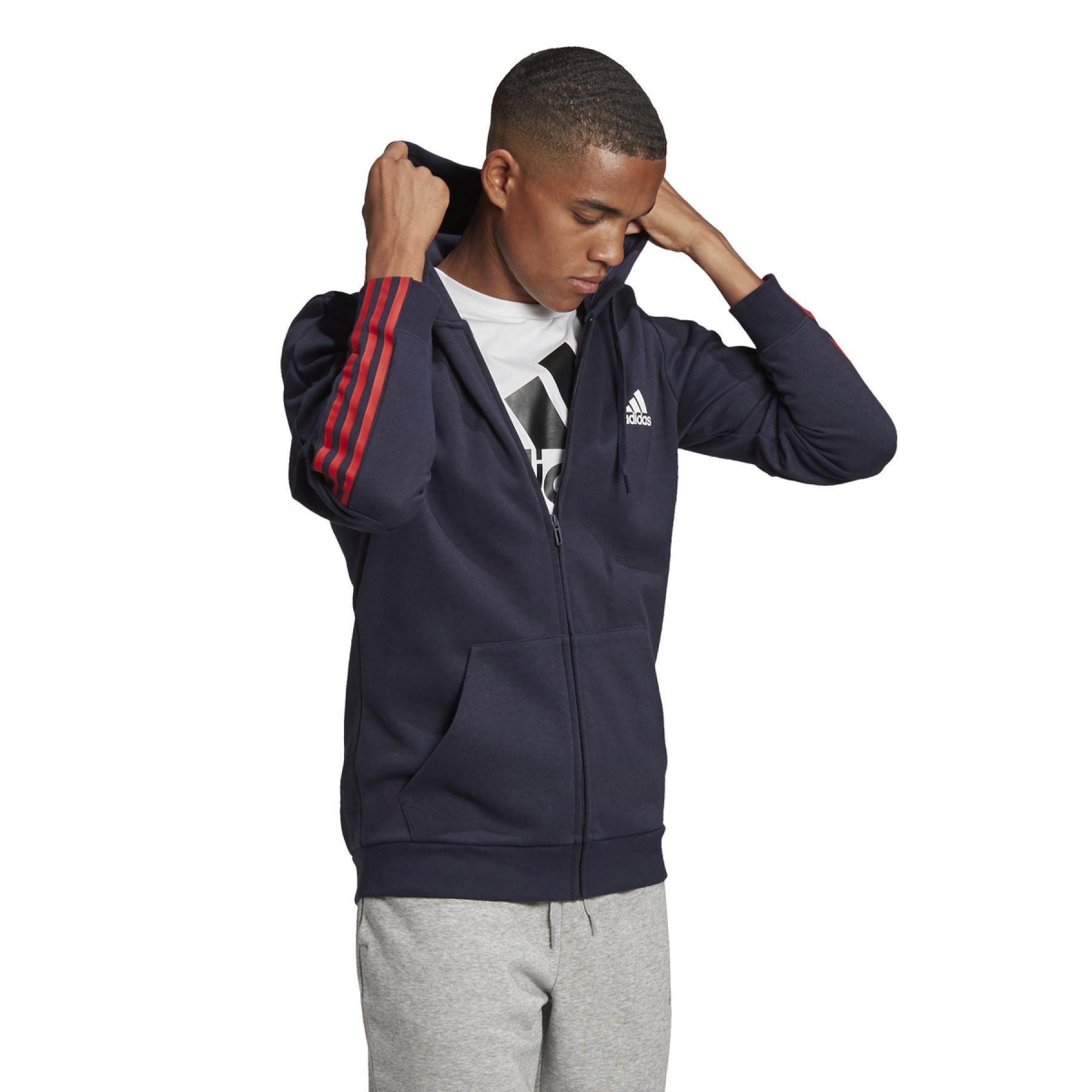 Sweatshirt mit Kapuze adidas Essentials Doubleknit Cut 3-Bandes Full-Zip