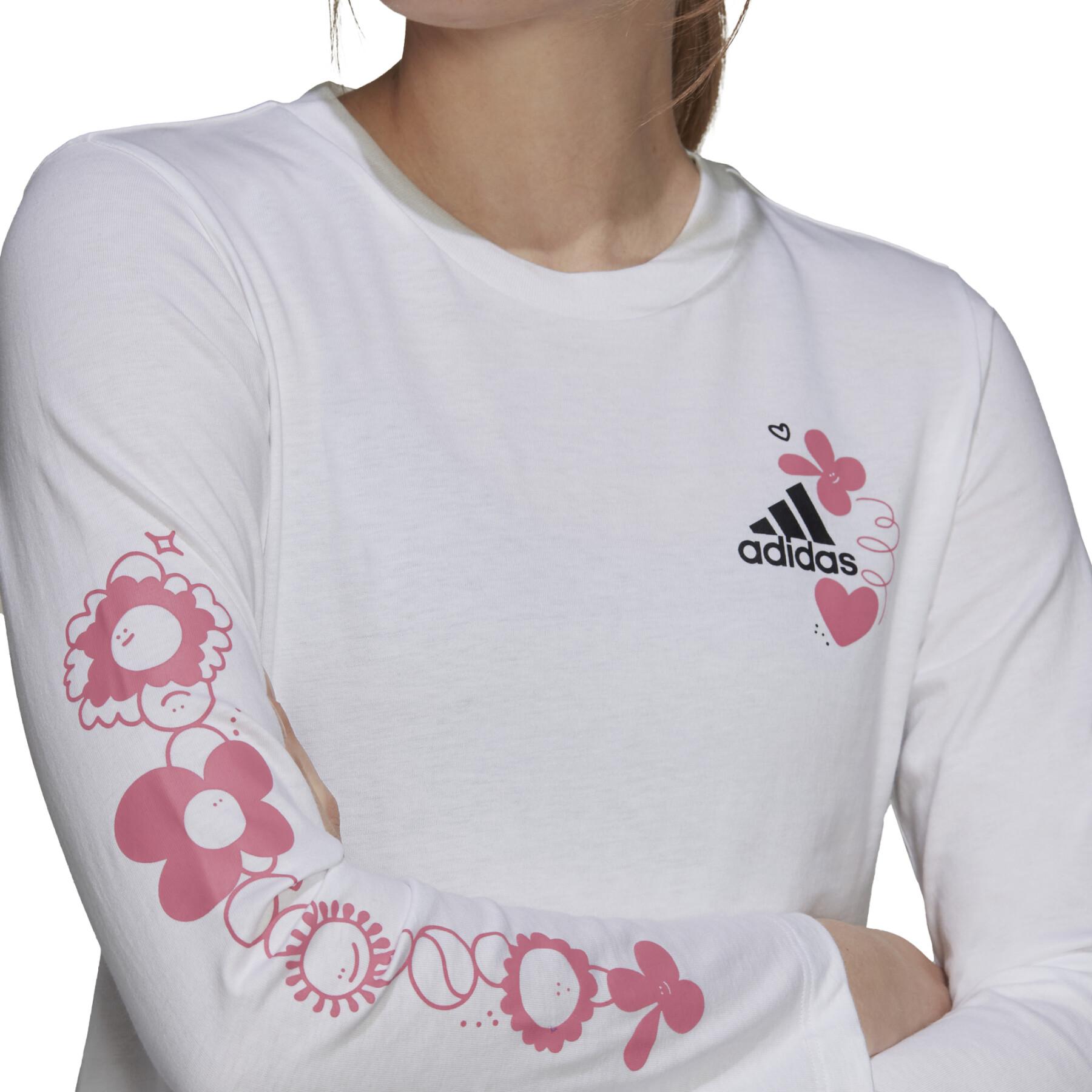 Langarm-T-Shirt für Frauen adidas Floral Graphic