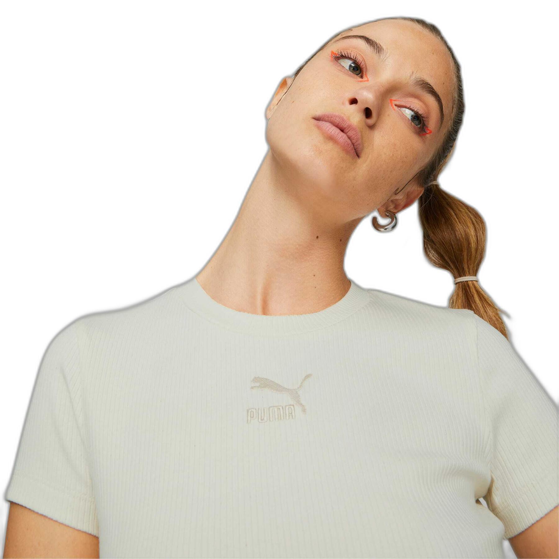 Slim Fit T-Shirt Frau Puma Classics Ribbed