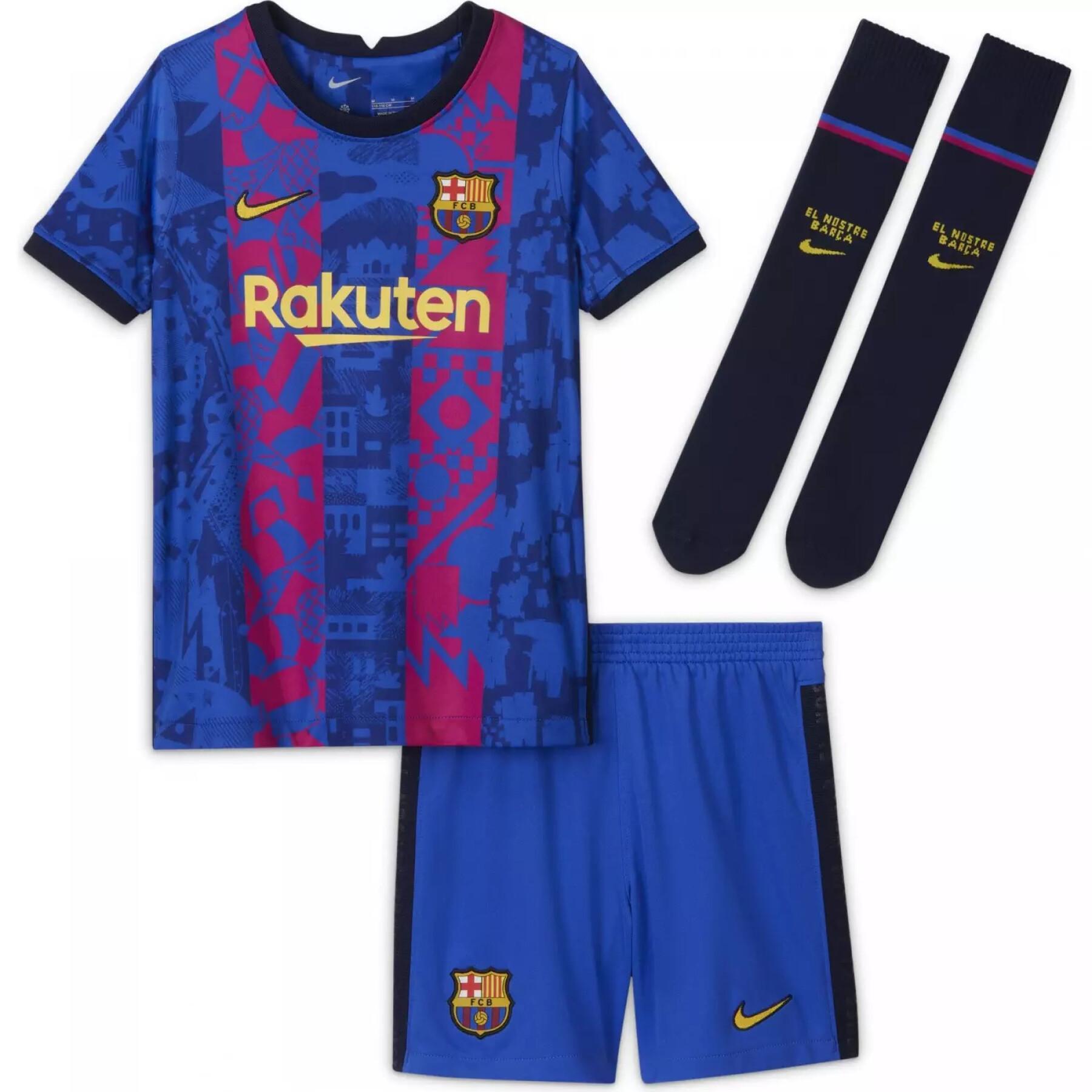 Mini-Bausatz Kind dritte FC Barcelone 2021/22