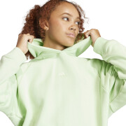 Sweatshirt mit Kapuze aus Fleece Boyfriend-Schnitt Frau adidas All Szn