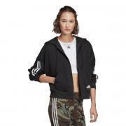 Damen-Kapuzenjacke mit Reißverschluss adidas Essentials Cut 3-Bandes