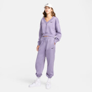 Sweatshirt, kurz, mit V-Ausschnitt, Damen Nike Phoenix Fleece
